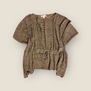 Michael Kors EGUC swim cover up - women's Small/Medium - taupe/gray zebra print